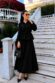 ⁦طقم أسود محتشم بقصة انسيابية تركية فاخرة⁩ - الصورة ⁦2⁩